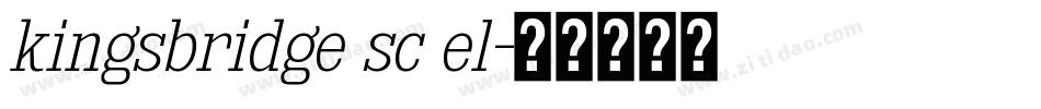 kingsbridge sc el字体转换